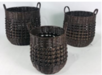 Types Racking Welded Frame Set of 3 Nested Wicker Baskets - Atbizsourcing